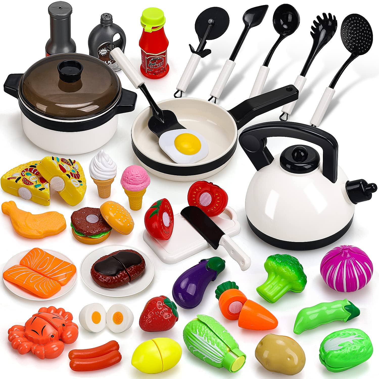 Number 1 in Gadgets 11 Piece Pizza Set for Kids; Play Food Toy Set; Great  for a Pretend Pizza Party; Fast Food Cooking and Cutting Play Set Toy.