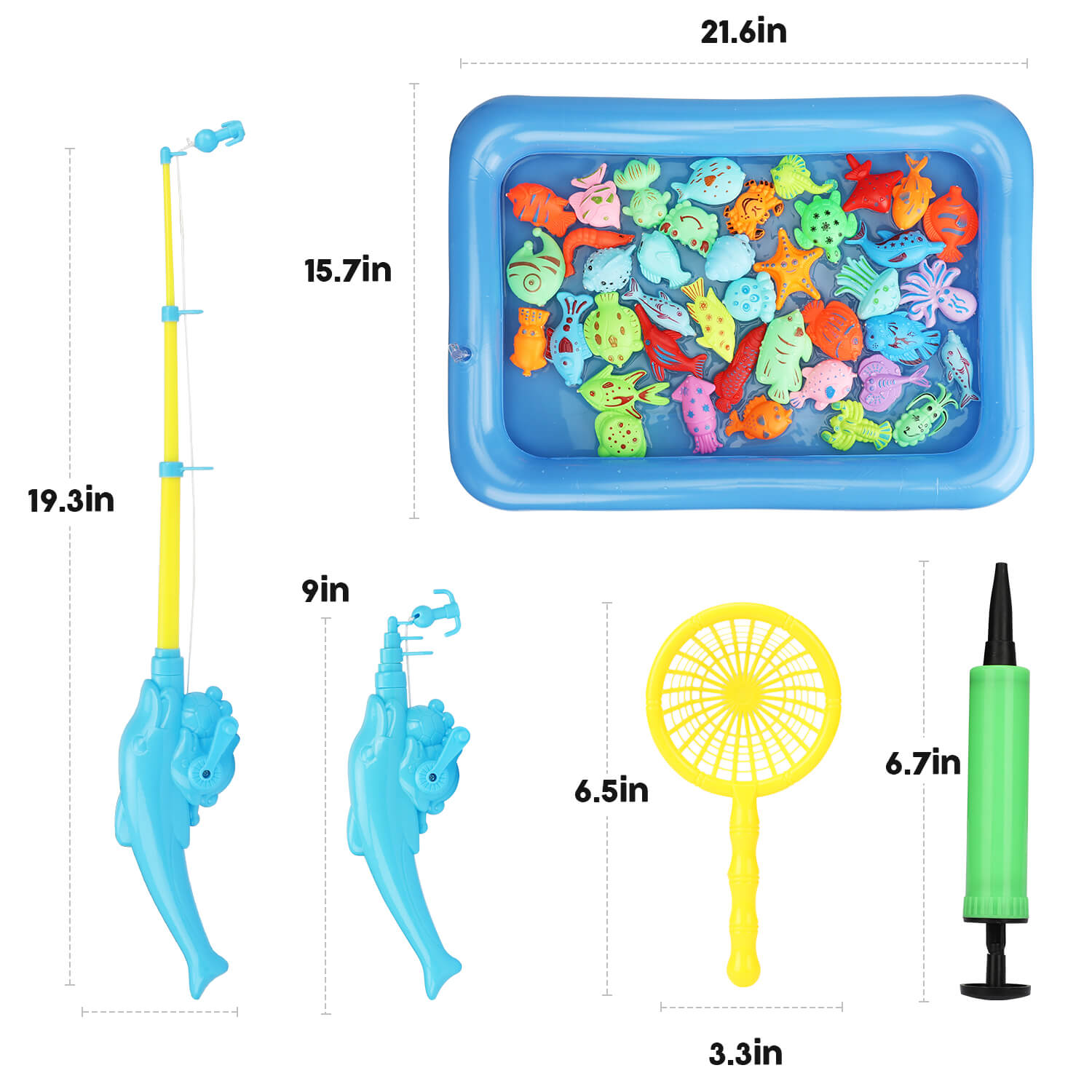 Fishing Magnetic Inflatable Pool Set  Bath Toy Magnetic Fishing Toy - Kids  Magnetic - Aliexpress