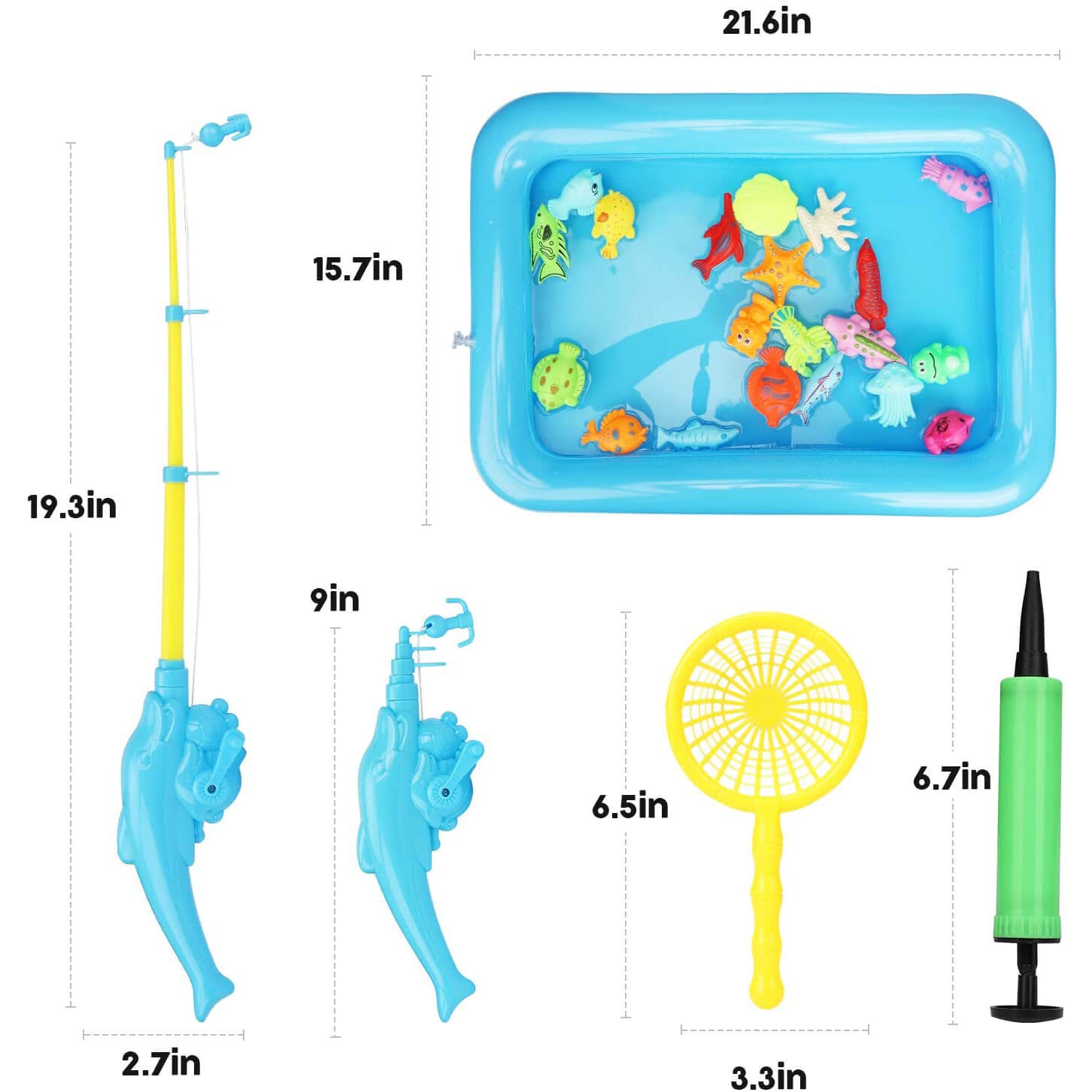 Fishing Game - Includes Pool, Magnetic fish and Fishing Pools